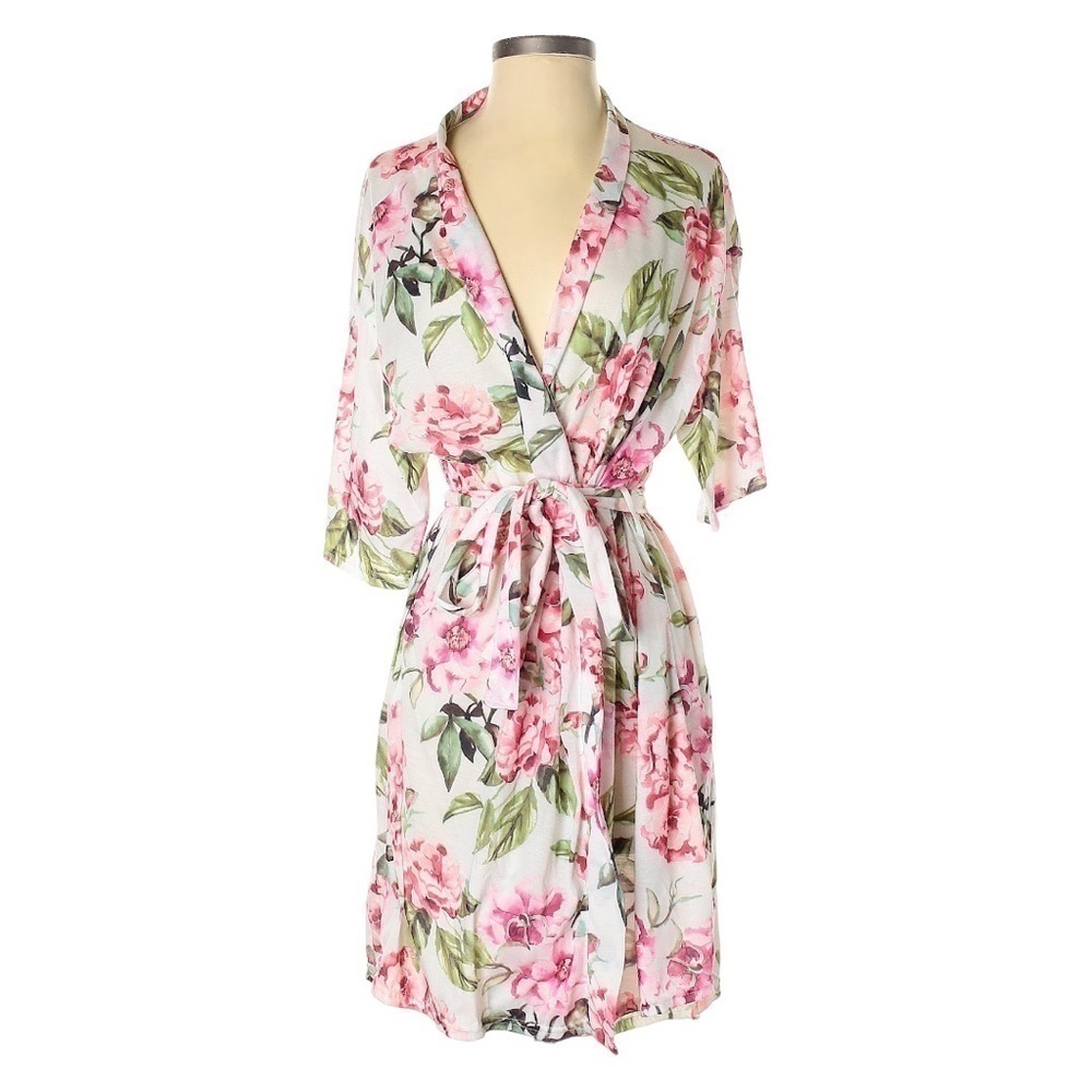 Show Me Your Mumu Floral Print Boho Lightweight Robe One Size